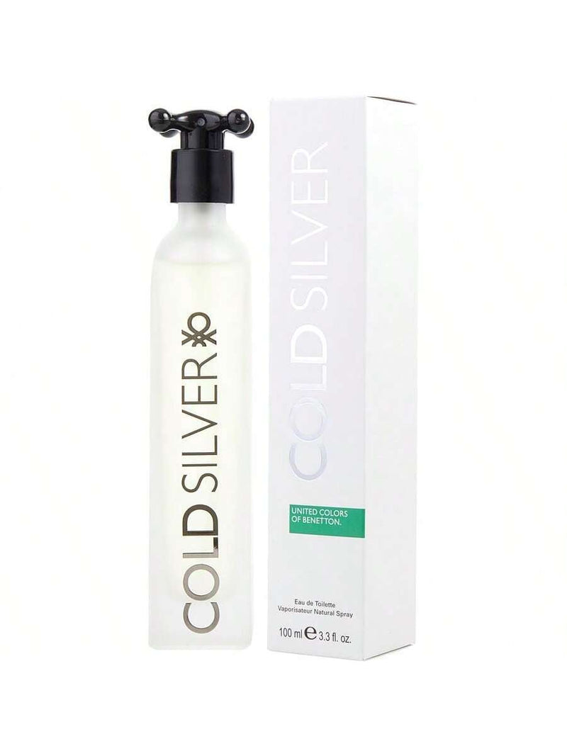 Cold Silver by Benetton Men Eau De Toilette Spray 3.3 oz