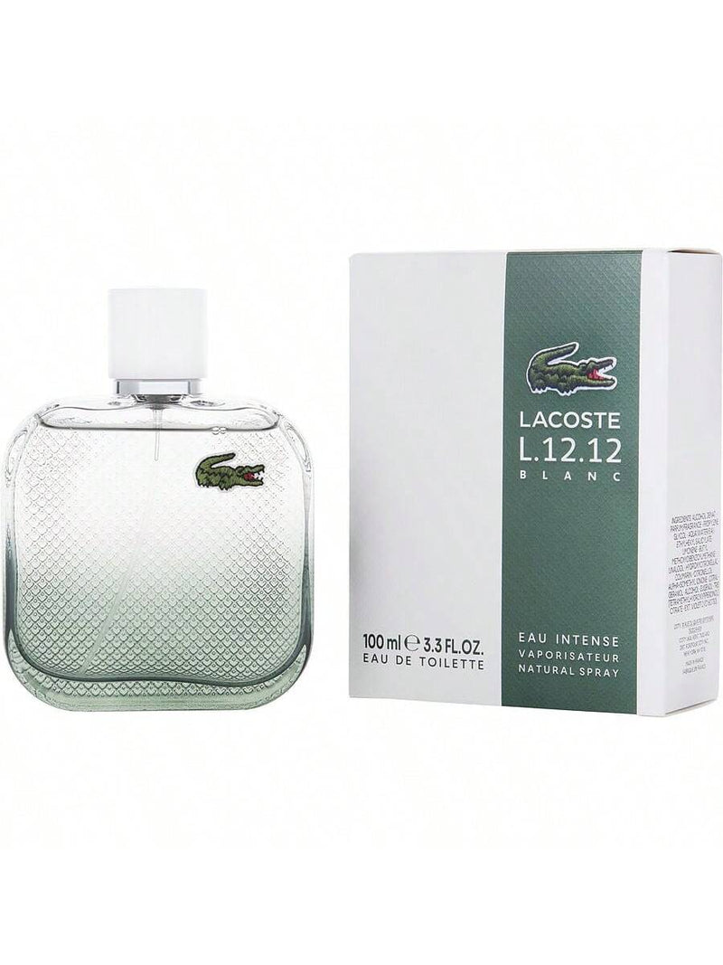 Lacoste Eau De Lacoste L.12.12 Blanc Eau Intense by Lacoste Men Eau De Toilette Spray 3.3 oz