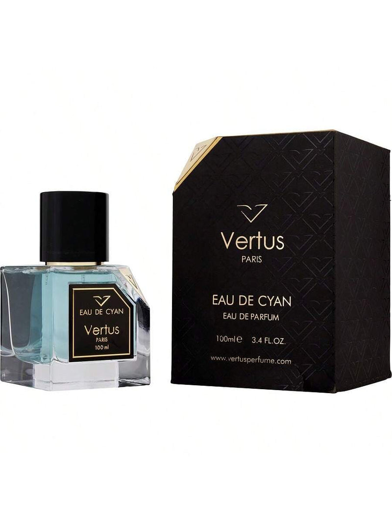 Vertus Eau De Cyan by Vertus Men Eau De Parfum Spray (Unisex) 3.4 oz