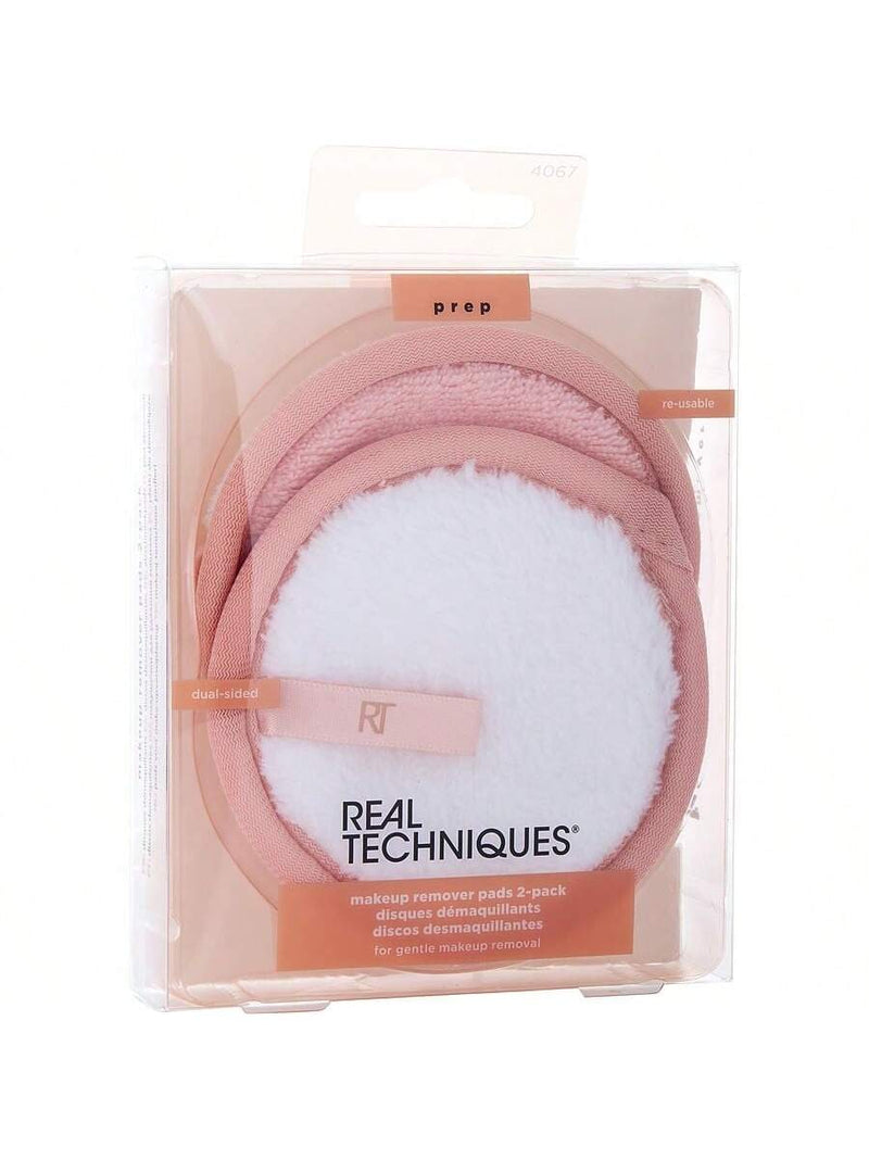 Makeup Remover Pads Reusable Plus Dual-Sided by Real Techniques for Women - 2 Pc Pads