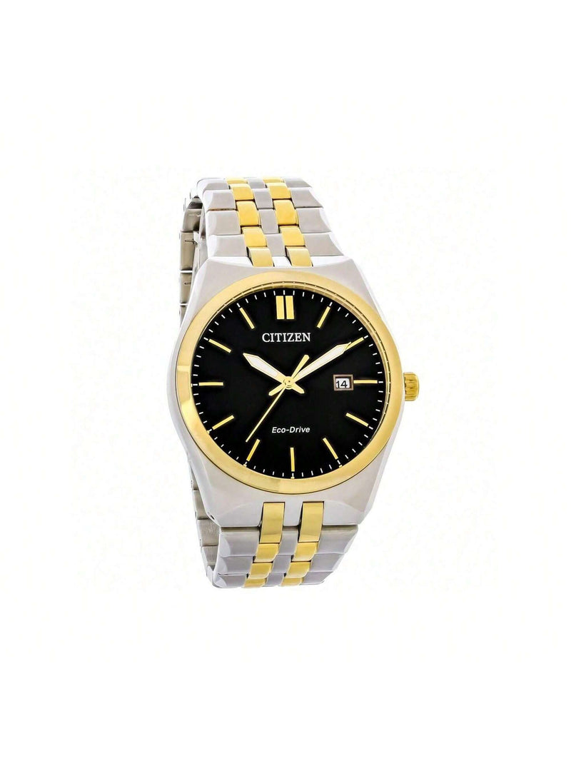 Citizen Men's Eco-Drive BM7334-58E Bracelet Black Dial Quartz Movement Fold over Clasp 40mm Round Watch