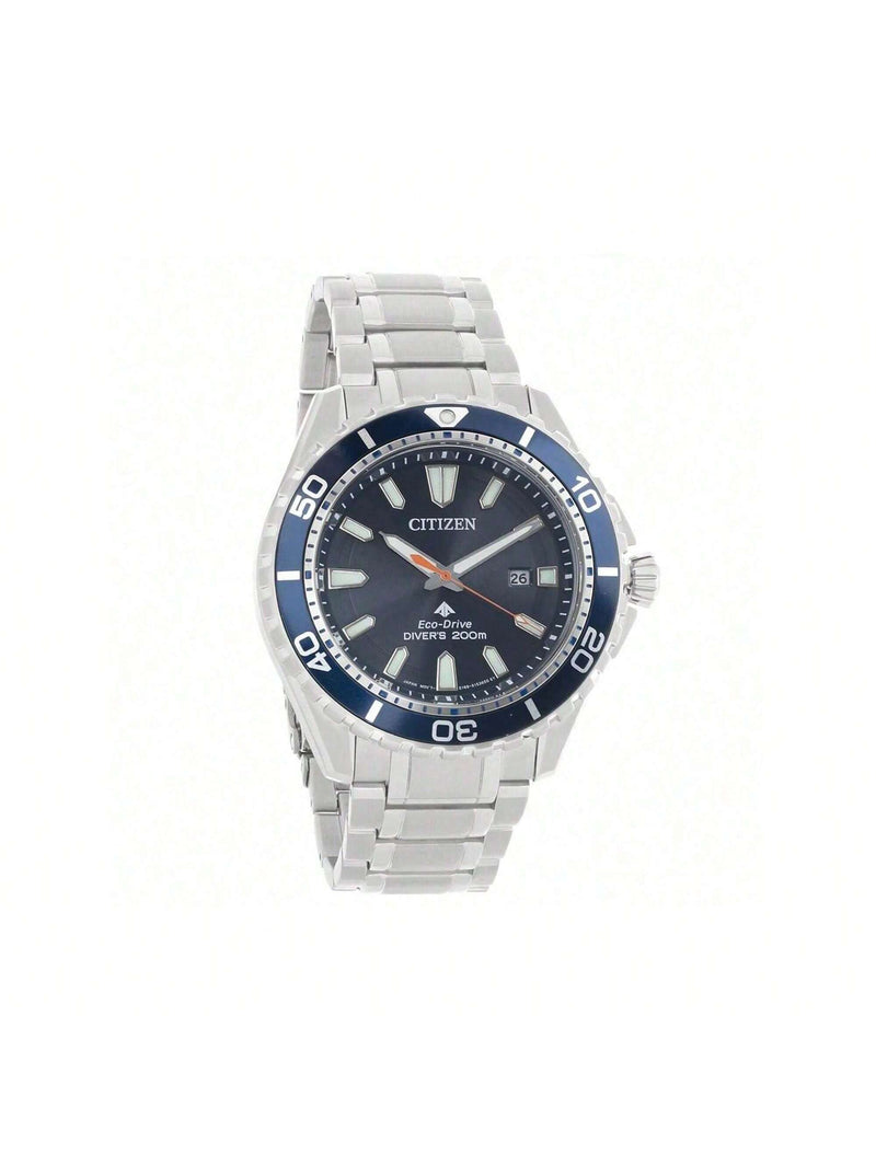 Citizen Men's Eco-Drive BN0191-55L Bracelet Blue Dial Quartz Movement Fold over Clasp 45mm Round Watch