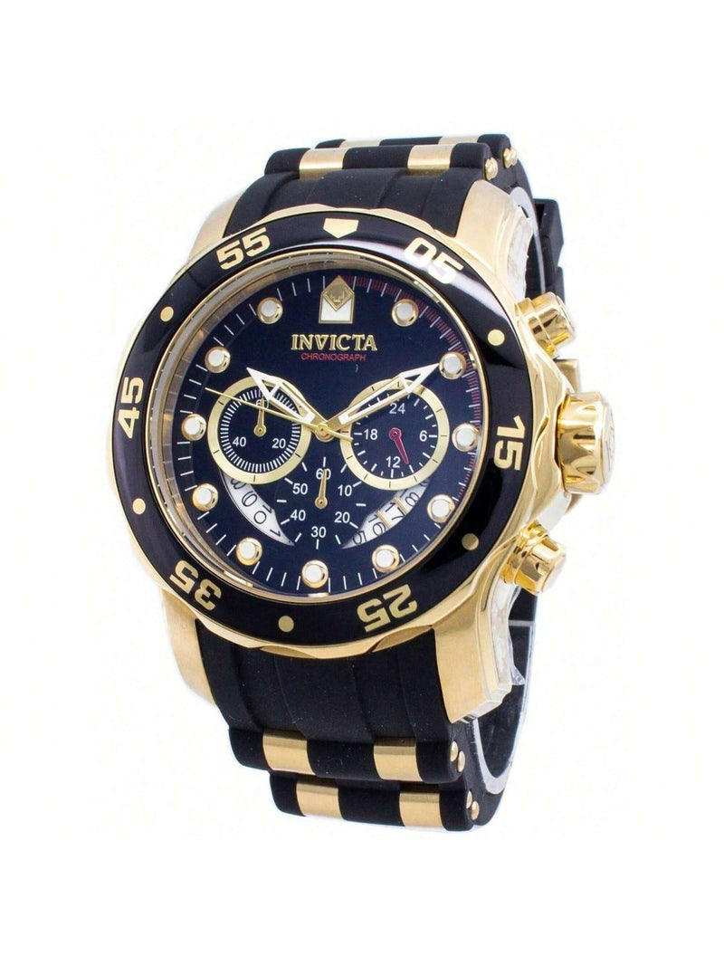 Invicta Men's Pro Diver 6981 Strap Black Dial Quartz Movement Buckle Clasp 48mm Round Watch