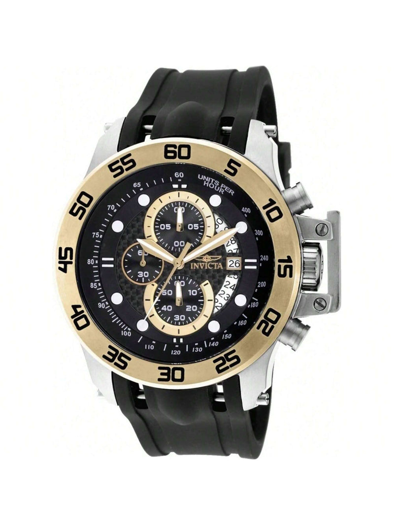 Invicta Men's I-Force 19253 Strap Black Dial Quartz Movement Buckle Clasp 51mm Round Watch