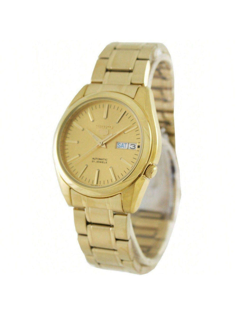 Seiko Men's Classic SNKL48K1 Bracelet Gold Dial Automatic Movement Fold over Clasp 38mm Round Watch