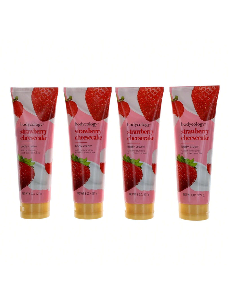 Strawberry Cheesecake by Bodycology, 4 Pack 8oz Moisturizing Body Cream women
