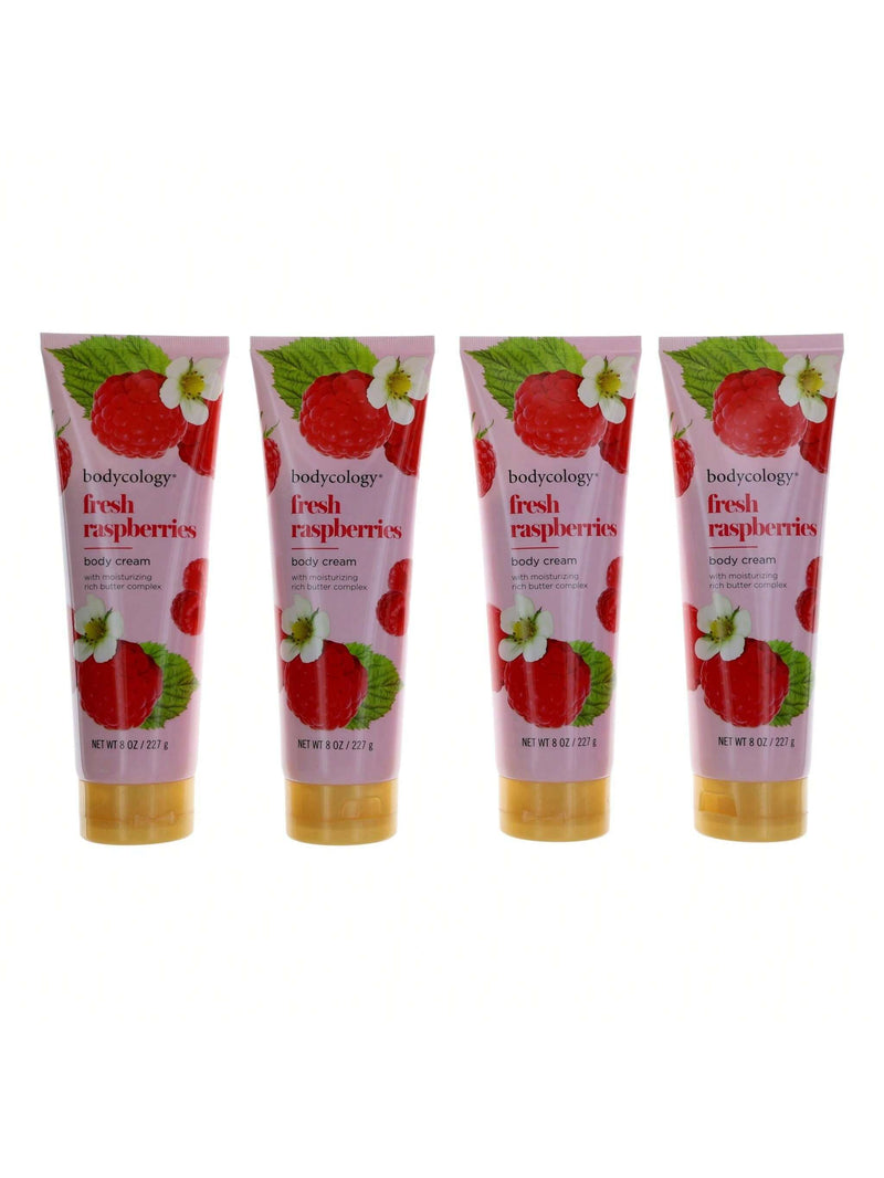 Fresh Raspberries by Bodycology, 4 Pack 8oz Moisturizing Body Cream women