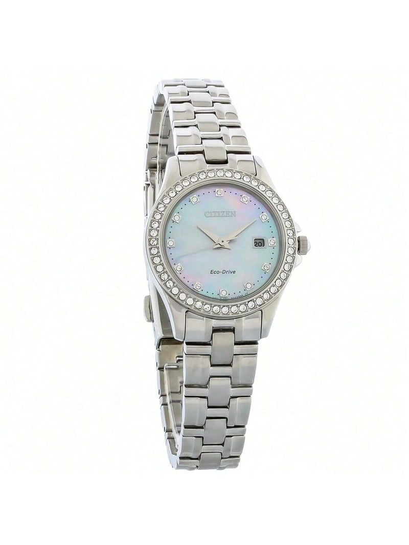 Citizen Women's Silhouette EW1841-66D Bracelet Blue Dial Quartz Movement Fold over Clasp 28mm Round Watch