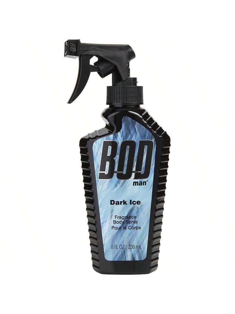 Bod Man Dark Ice by Parfums De Coeur, 8 oz Frgrance Body Spray for Men