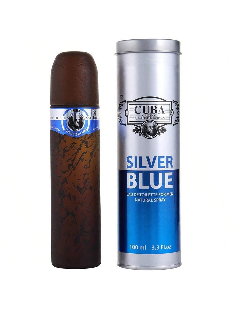Cuba Silver Blue by Cuba, 3.3 oz EDT Spray for Men