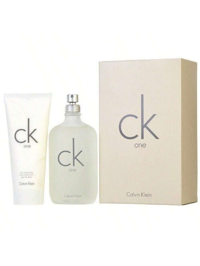 Ck One By Calvin Klein Gift Set -- 6.7 Oz Eau De Toilette Spray + 6.7 Oz Body Moisturizer