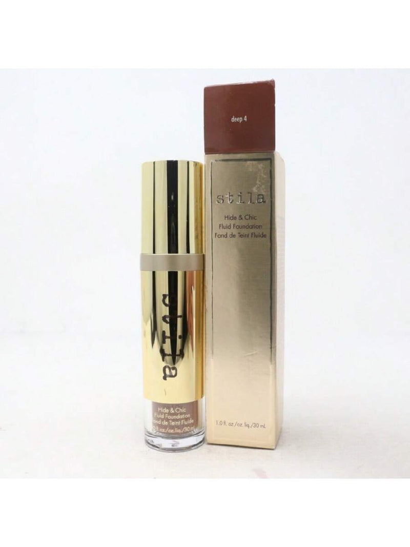 Stila/Hide & Chic Fluid Foundation (Deep 4) Sl.Dmgd 1.0 Oz (30 Ml)