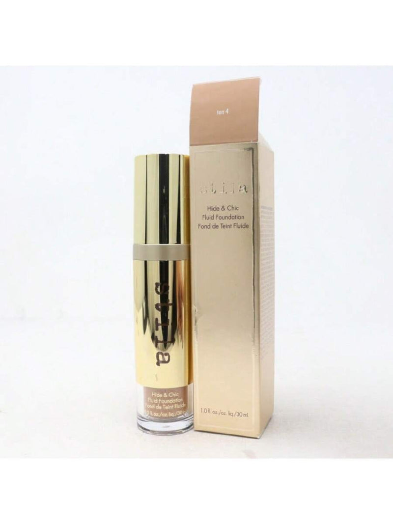 Stila/Hide & Chic Fluid Foundation (Tan 4) Sl.Dmgd 1.0 Oz (30 Ml)