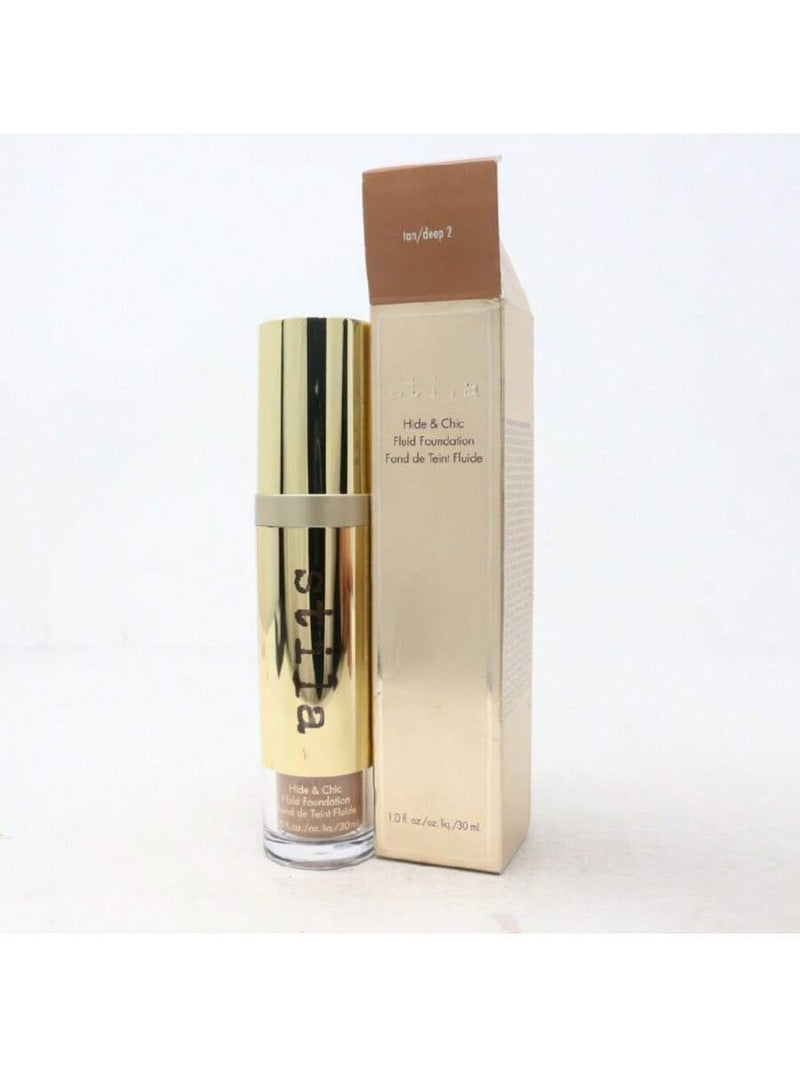 Stila/Hide & Chic Fluid Foundation (Tan/Deep 2) Sl.Dmgd 1.0 Oz (30 Ml)