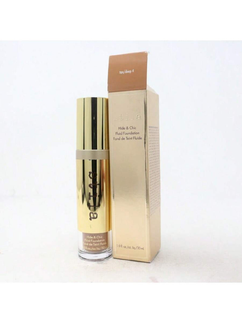 Stila/Hide & Chic Fluid Foundation (Tan/Deep 4) Sl.Dmgd 1.0 Oz (30 Ml)
