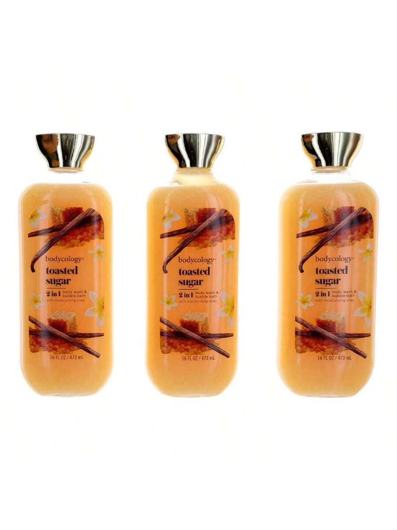 Toasted Sugar by Bodycology, 3 Pack 16oz 2 in 1 Body Wash & Bubble Bath women