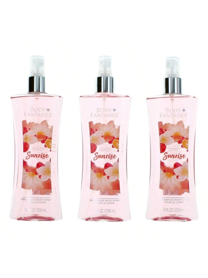 Sweet Sunrise Fantasy by Body Fantasies, 3 Pack 8oz Fragrance Body Spray women