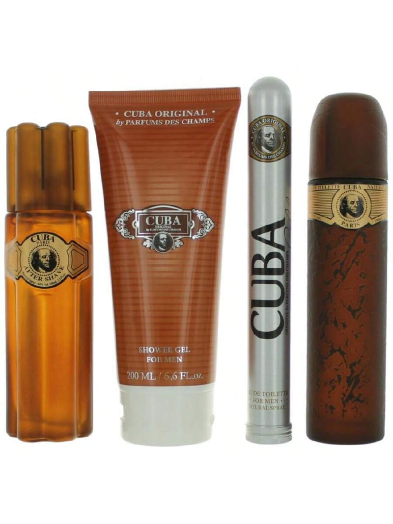 Cuba Gold by Cuba, 4 Piece Gift Set for Men