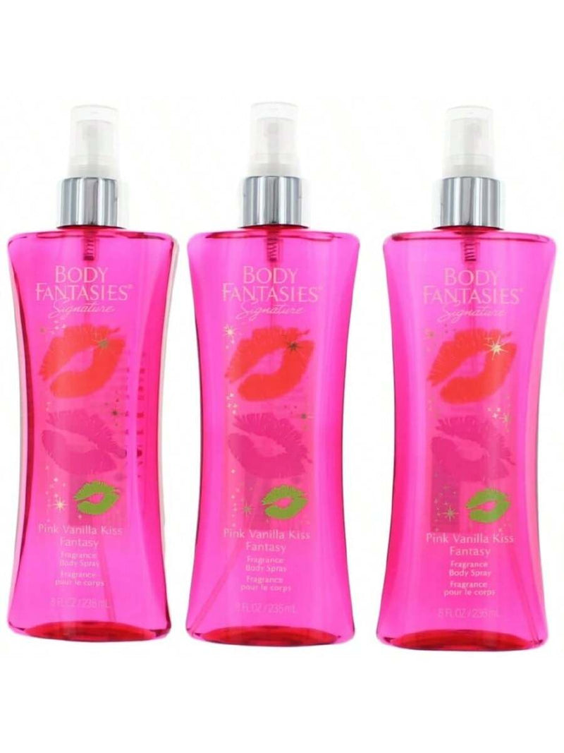 Pink Vanilla Kiss Fantasy  3 Pack 8 Fragrance Body Spray women