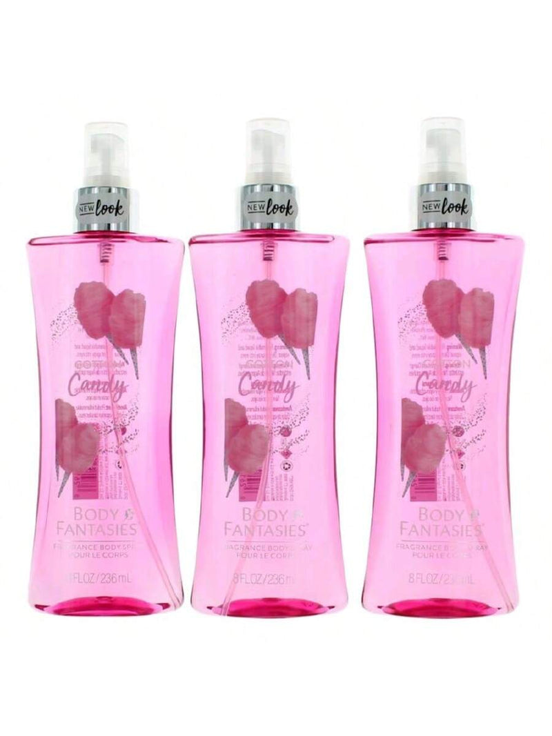 Cotton Candy by Body Fantasies, 3 Pack 8oz Fragrance Body Spray women