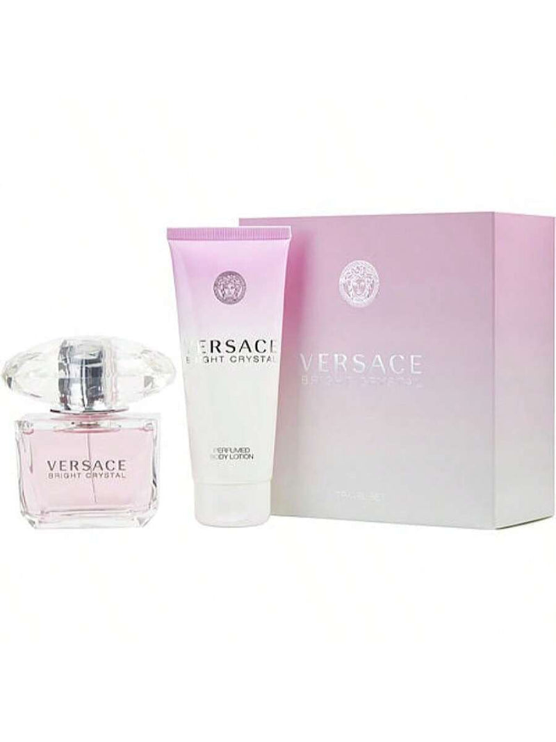 Versace Bright Crystal by Versace for Women - 2 Pc Gift Set 3oz EDT Spray, 3.4oz Perfumed Body Lotion