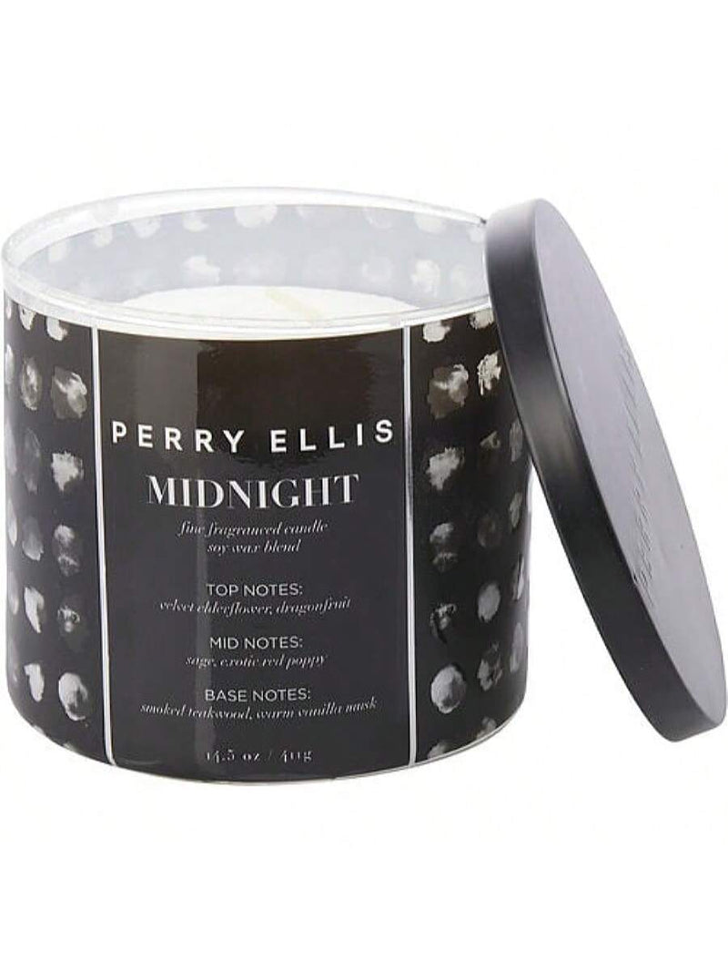 Perry Ellis 14.5 oz Soy Wax Blend 3 Wick Candle - Midnight