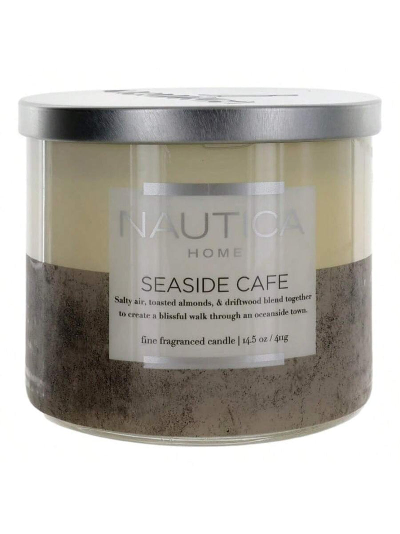 Nautica 14.5 oz Soy Wax Blend 3 Wick Candle - Seaside Cafe