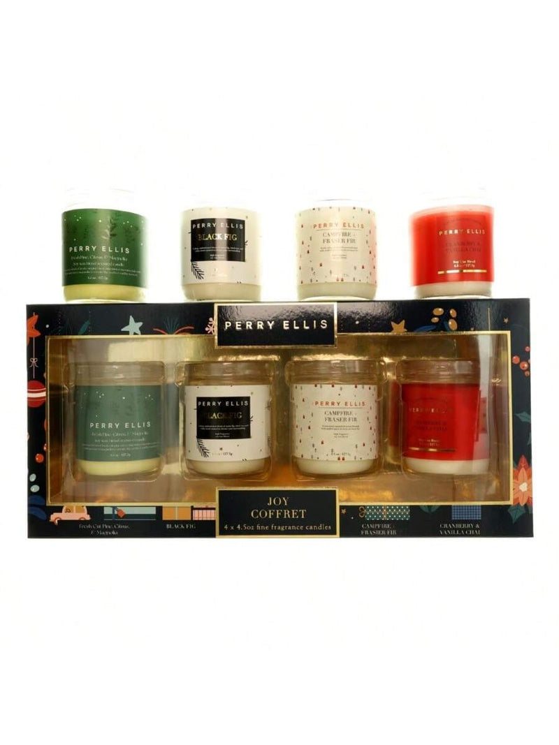 Perry Ellis Joy Coffret by Perry Ellis, 4 Piece Variety Candle Set - Set