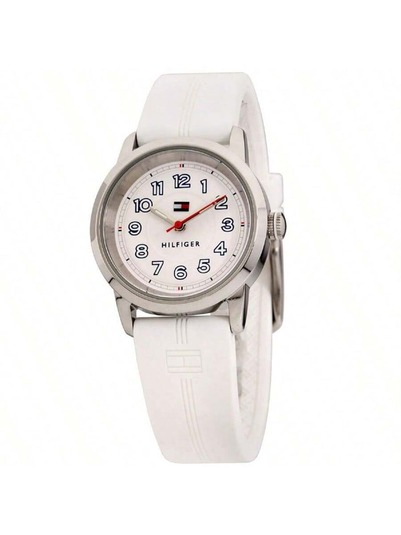 Tommy Hilfiger Women's Communion 1781528 Strap White Dial Quartz Movement Buckle Clasp 32mm Round Watch