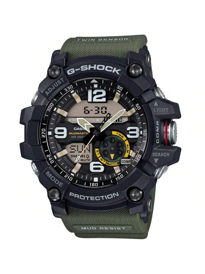 Casio Men's Master of G-Land G-Shock Mudmaster GG1000-1A3 Strap Black Dial Quartz Movement Tang Clasp 55mm Round Watch