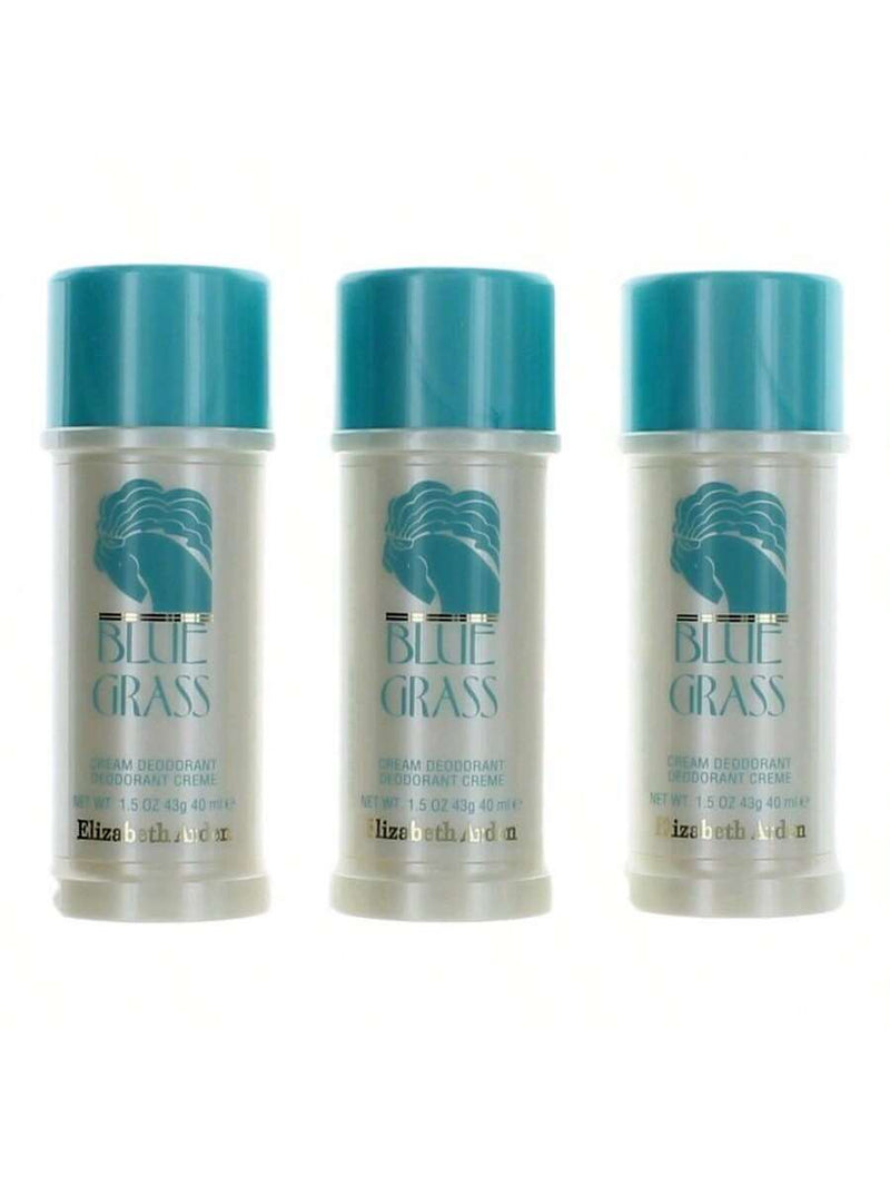 Blue Grass by Elizabeth Arden, 3x1.5oz (4.5oz total) Cream Deodorant women
