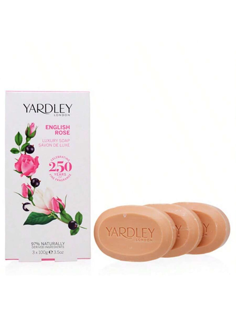 English Rose Yardley by Yardley London Women 3 x 3.5 oz  Luxury Soap 3.5 oz