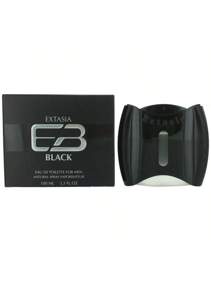 Extasia Black by New Brand, 3.3 oz EDT Spray for Men