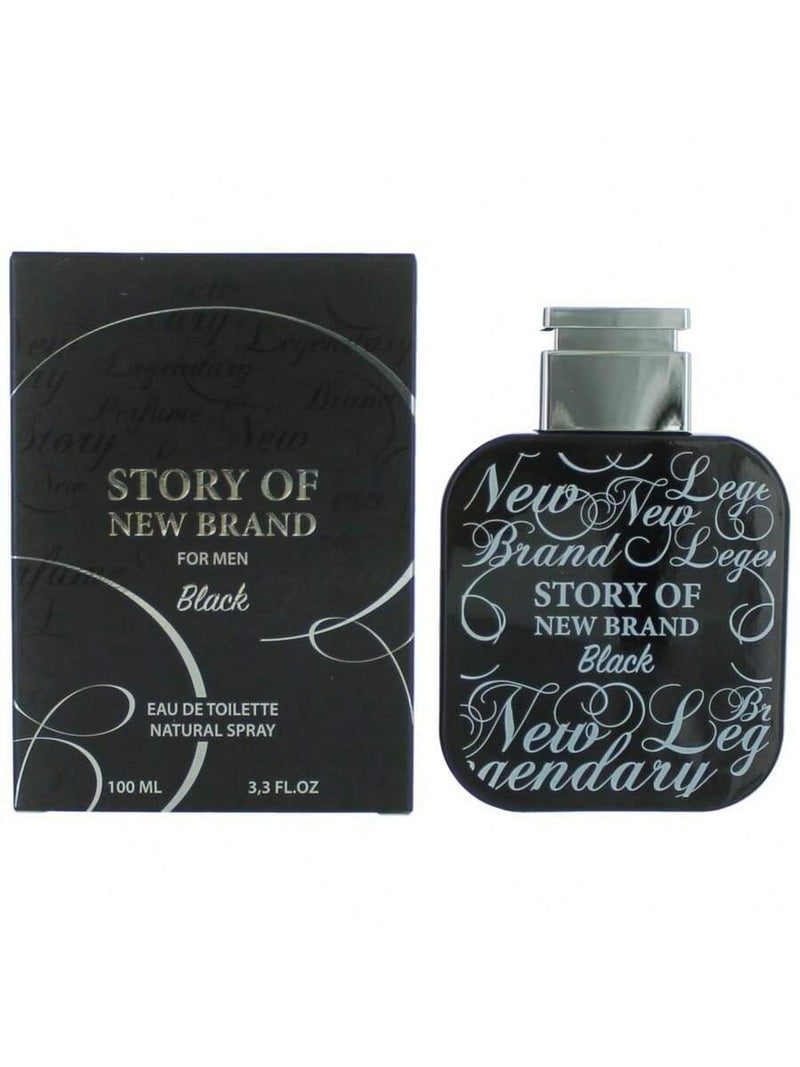 Story of New Brand Black by New Brand, 3.3 oz EDT Spray for Men