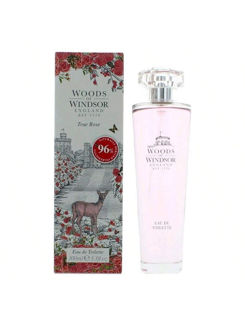 True Rose by Woods of Windsor Women Eau De Toilette Spray 3.3 oz