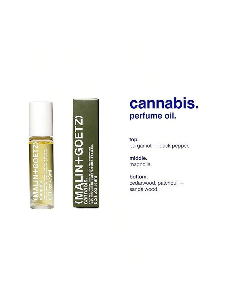 Cannabis Perfume Oil by Malin + Goetz for Unisex - 0.3 oz Perfum Oil Rollerball