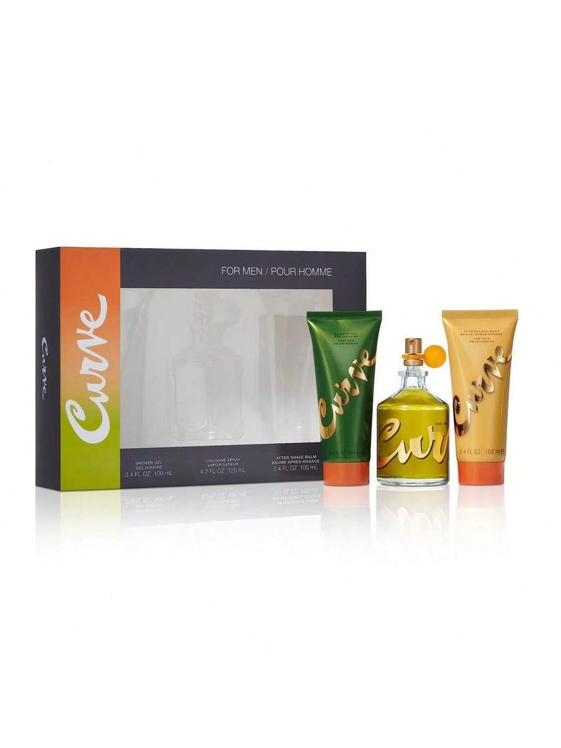 Curve 3 Pcs Set For Men: 4.2 Cologne Spray + 3.4 Shower Gel + 3.4 After Shave Balm