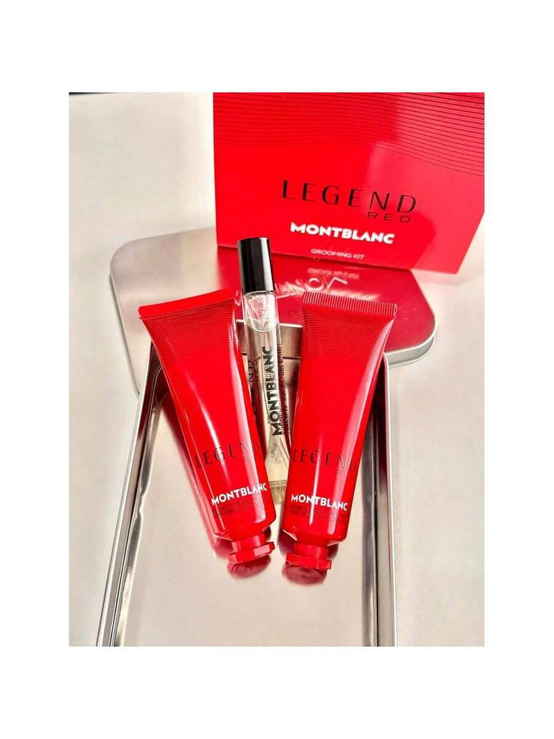 Mont Blanc Legend Red by Mont Blanc, 3 Piece Grooming Kit for Men