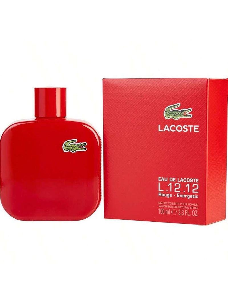 Lacoste Eau De Lacoste L.12.12 Rouge by Lacoste Men Eau De Toilette Spray 3.3 oz