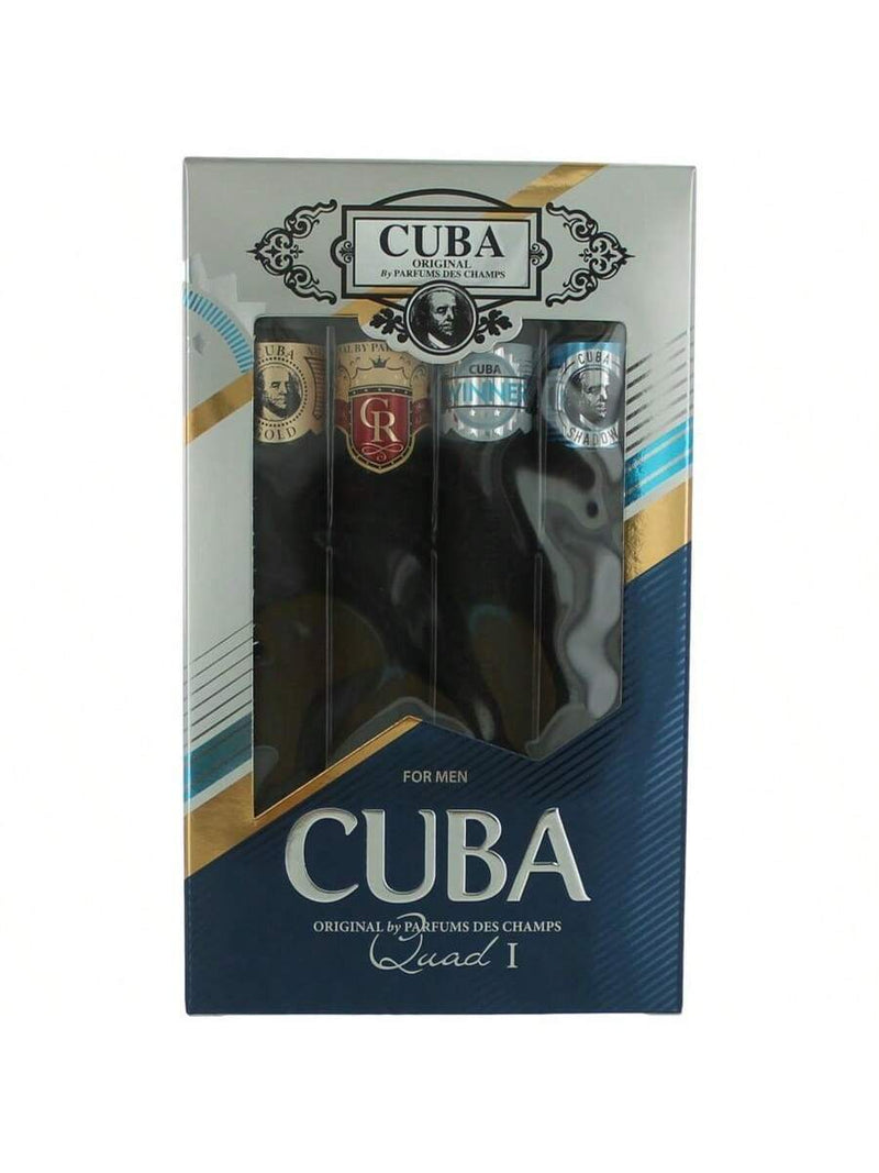 Cuba Quad I by Cuba, 4 Piece Gift Set for Men