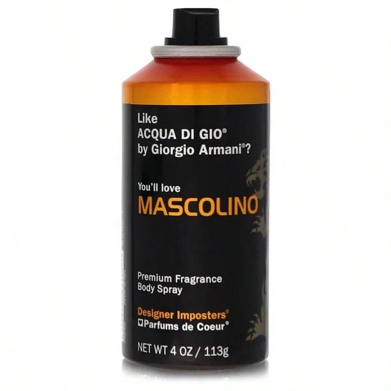 Designer Imposters Mascolino by Parfums De Coeur Men Body Spray 4 oz