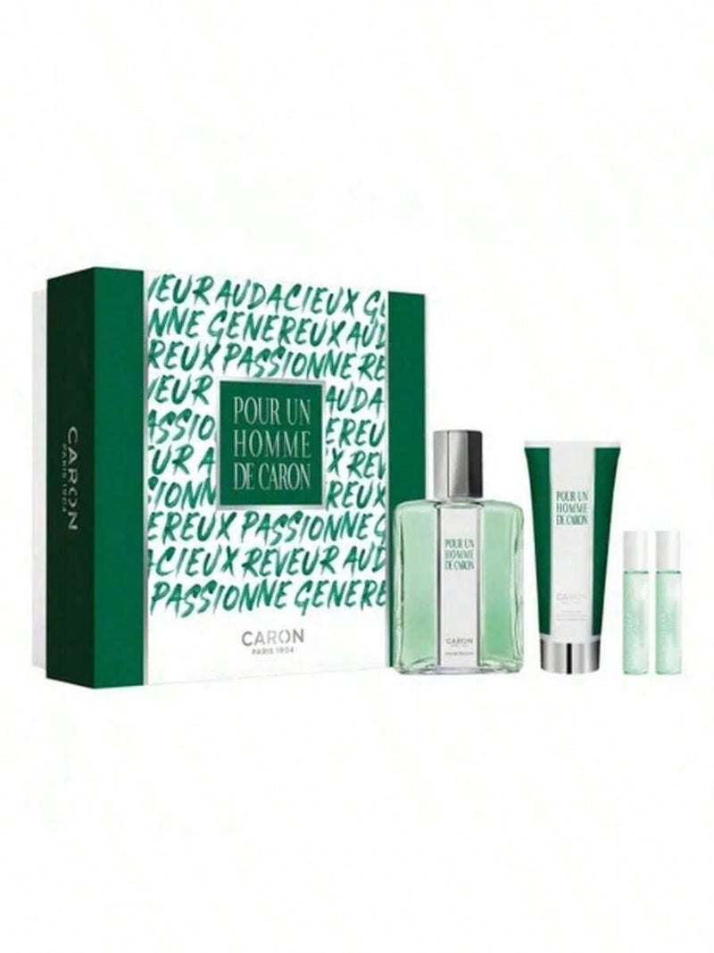 Caron Pour Un Homme by Caron, 4 Piece Gift Set for Men