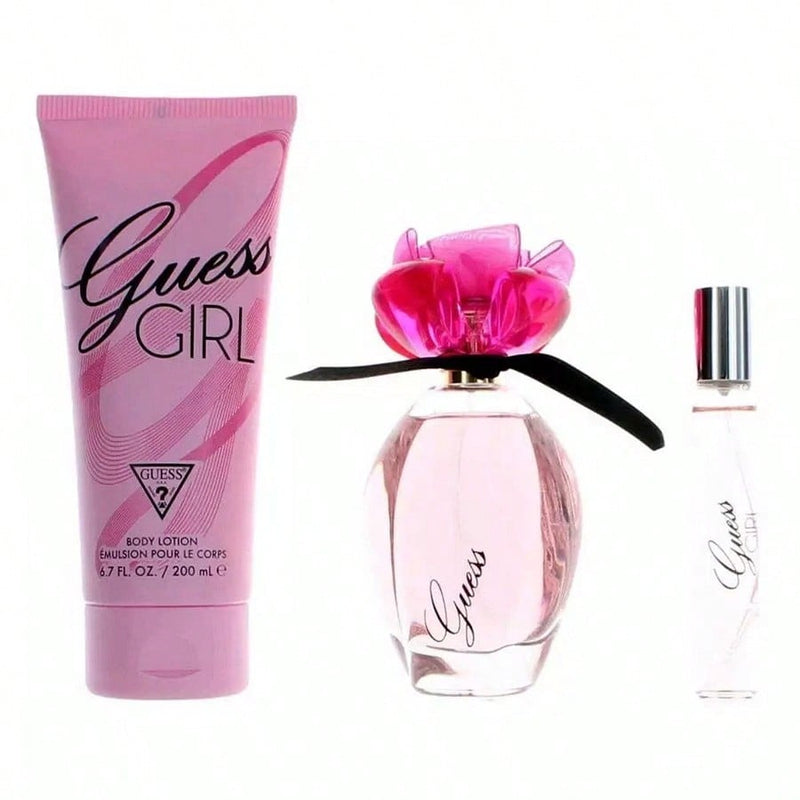 Guess Girl by Guess for Women - 3 Pc Gift Set 3.4oz EDT Spray, 0.5oz EDT Spray, 6.7oz Body Lotion