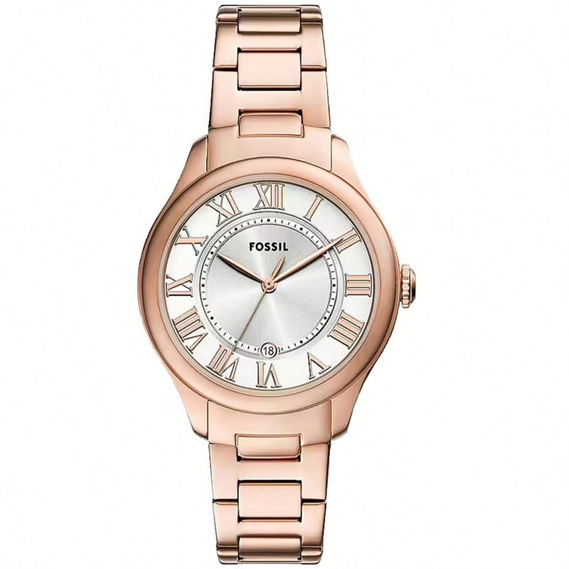 Fossil Women's Gilmore ES5394 Bracelet Silver Dial Quartz Movement Foldover Clasp 38mm Round Watch