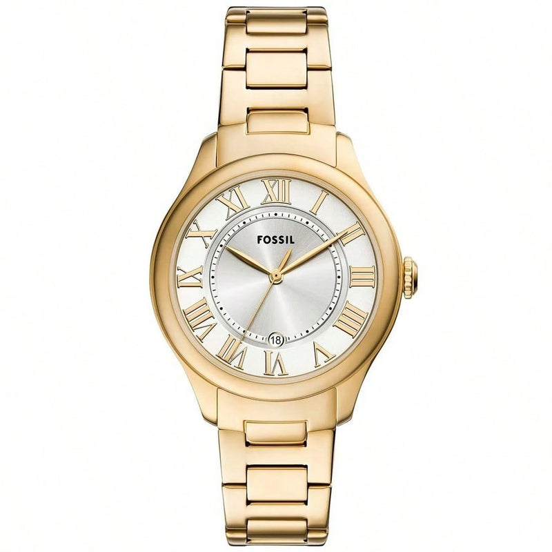 Fossil Women's Gilmore ES5395 Bracelet Silver Dial Quartz Movement Foldover Clasp 38mm Round Watch