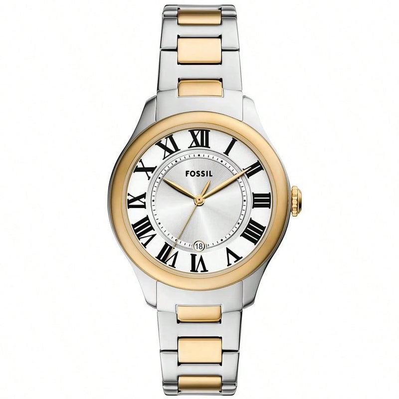 Fossil Women's Gilmore ES5396 Bracelet Silver Dial Quartz Movement Foldover Clasp 38mm Round Watch