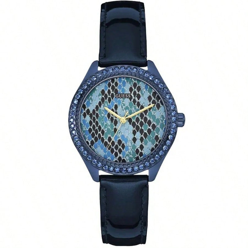 Guess Women's Mini Mystical W0626L3 Strap Blue Dial Quartz Movement Buckle Clasp 36mm Round Watch