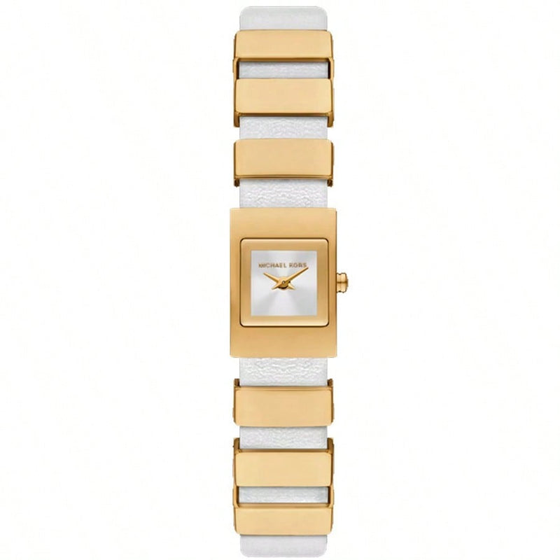 Michael Kors Women's Darrington MK4899 Strap White Dial Quartz Movement Buckle Clasp 20mm Square Watch