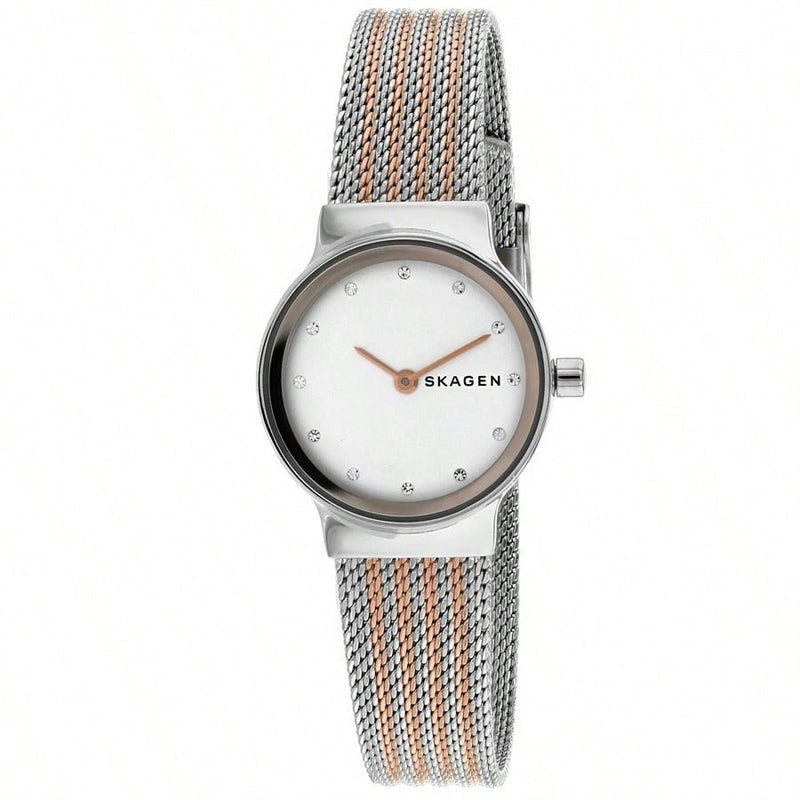 Skagen Women's Freja SKW2699 Bracelet White Dial Quartz Movement Jewelry Clasp 26mm Round Watch