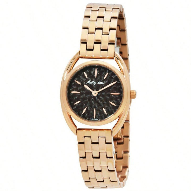 Mathey Tissot Women's Saphira D933PM Strap Silver Dial Quartz Movement Buckle Clasp 28mm Round Watch
